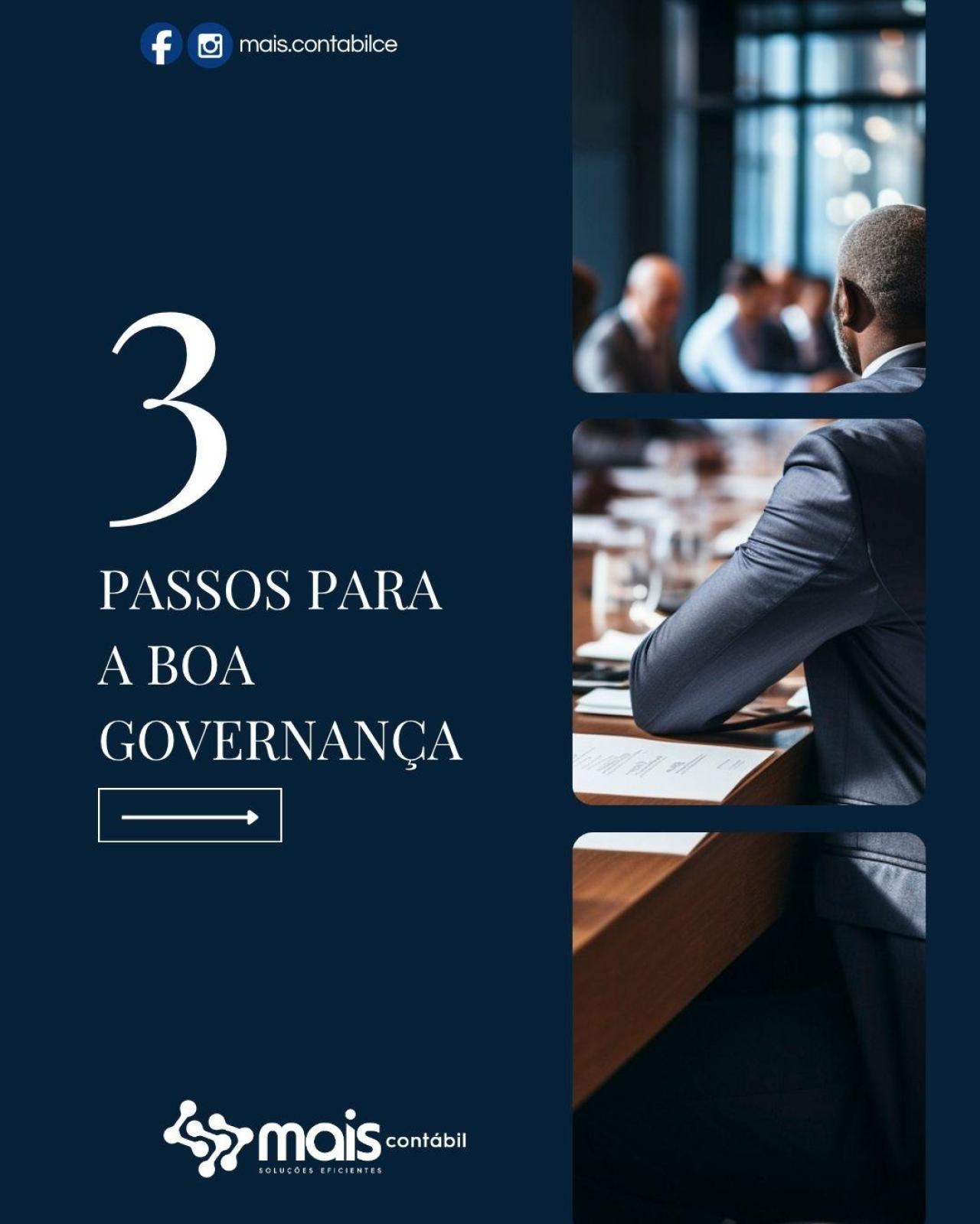 3 PASSOS PARA A BOA GOVERNANÇA