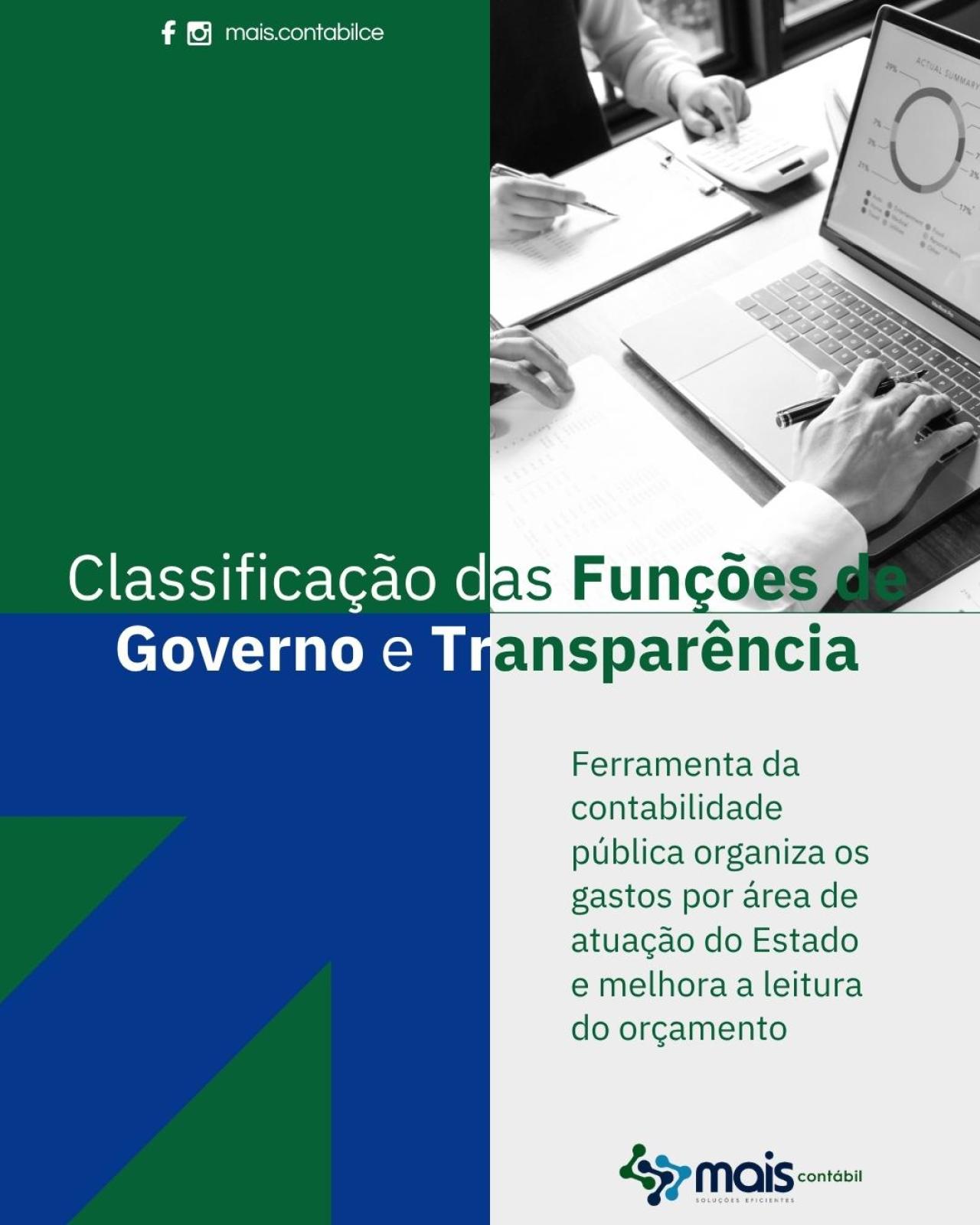 CLASSIFICAÇÃO DAS FUNÇÕES DE GOVERNO E TRANSPARÊNCIA