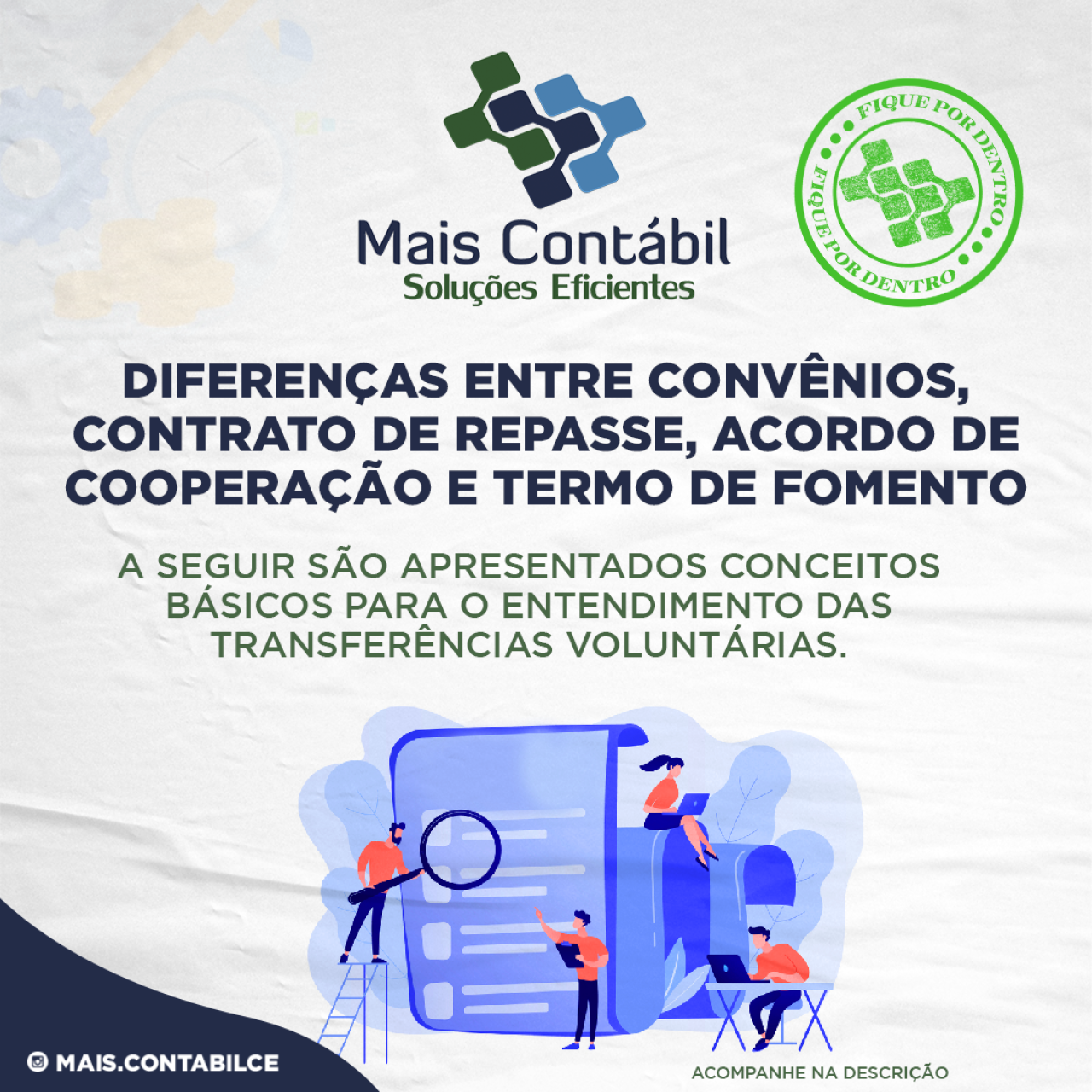 Diferenças entre Convênios, Contrato de Repasse, Acordo de Cooperação e Termo de Fomento