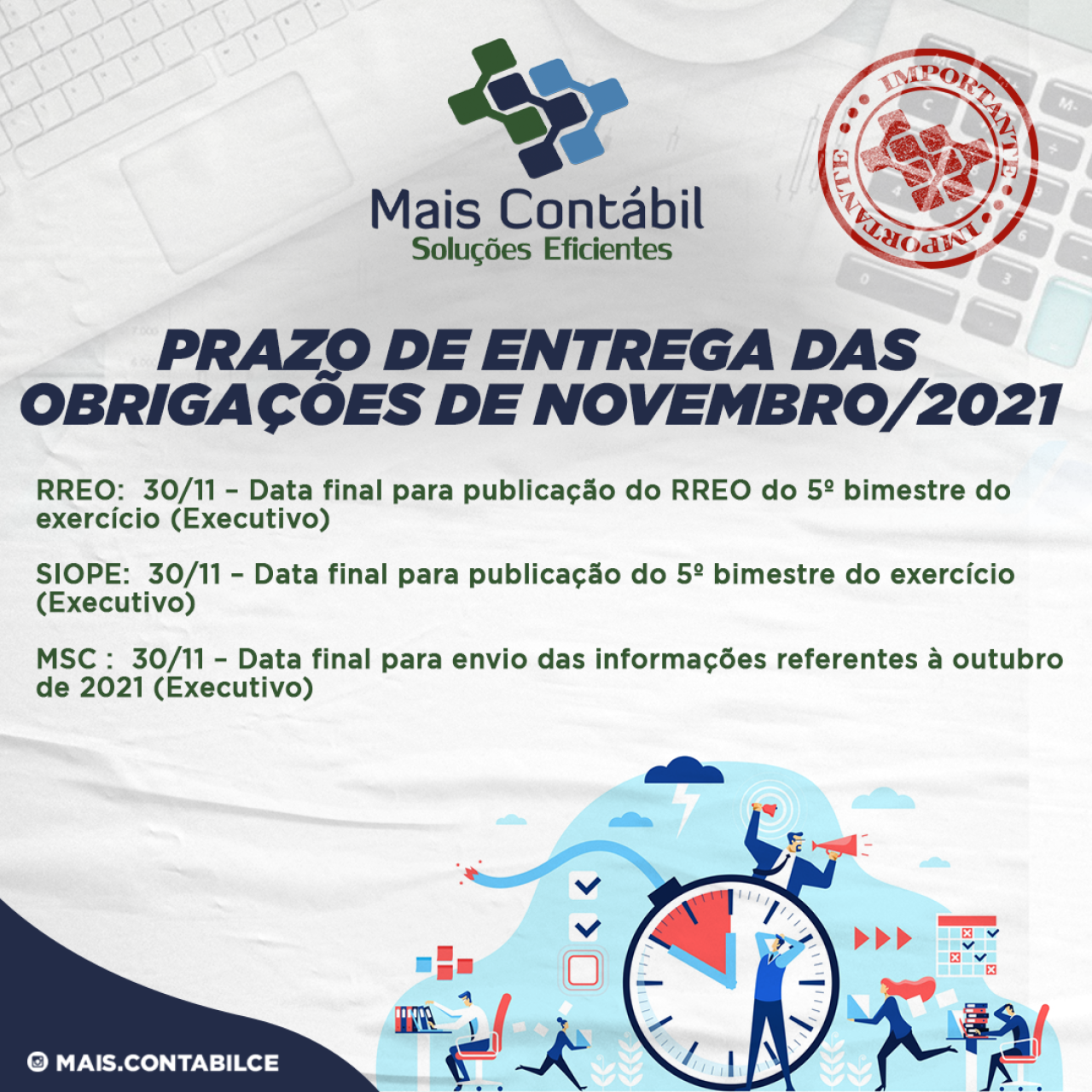 Entrega das Obrigações 