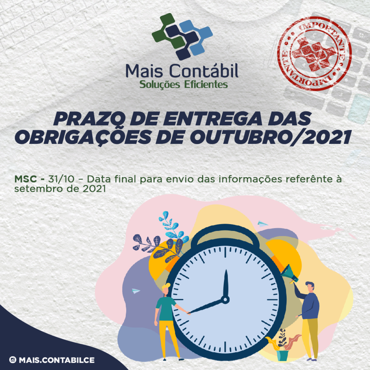 Fique atento aos prazos 