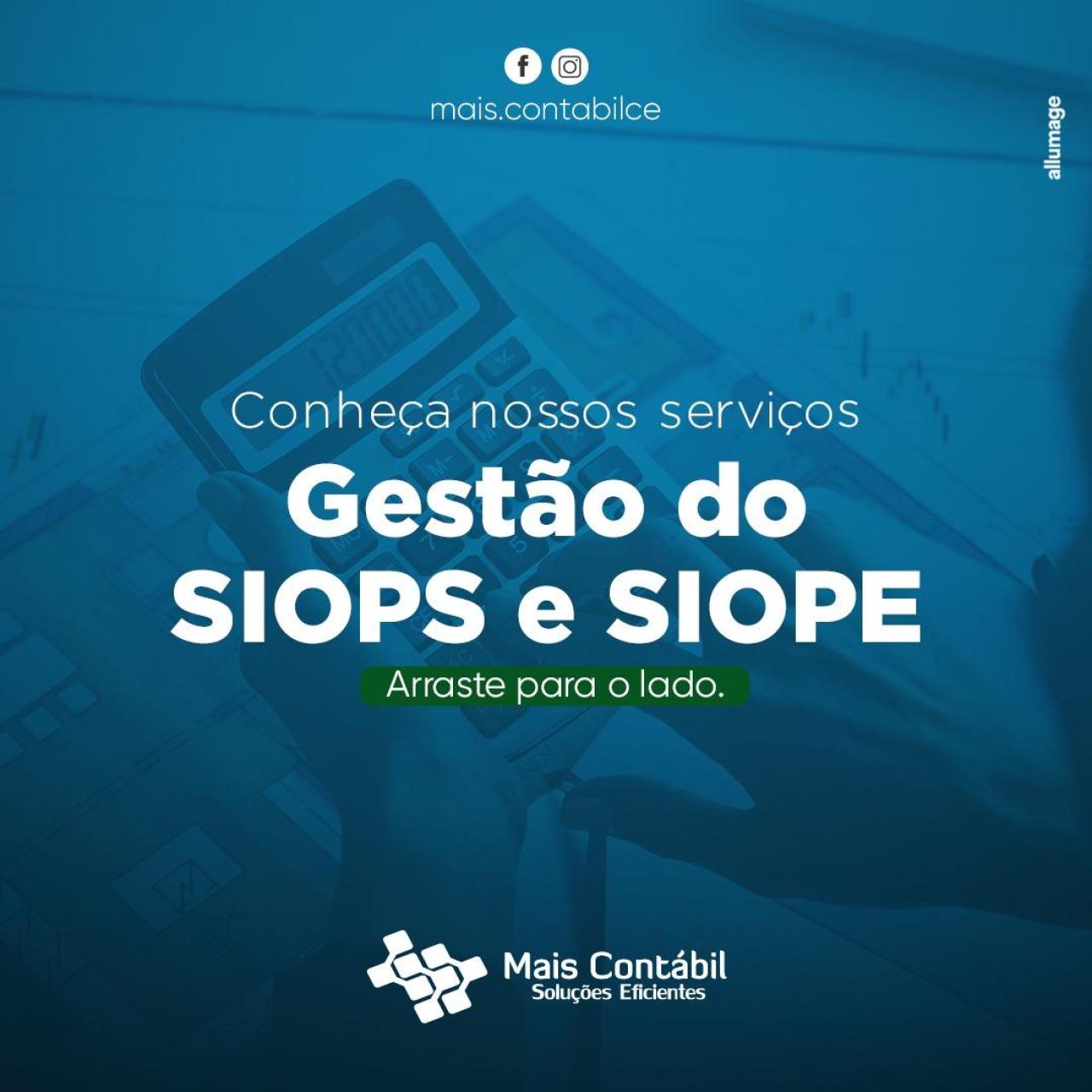 Gestão do SIOPS e SIOPE