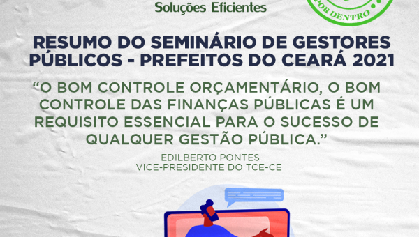 Palestra 1: O papel do controle na gestão fiscal - Edilberto Pontes, vice-presidente do TCE-CE