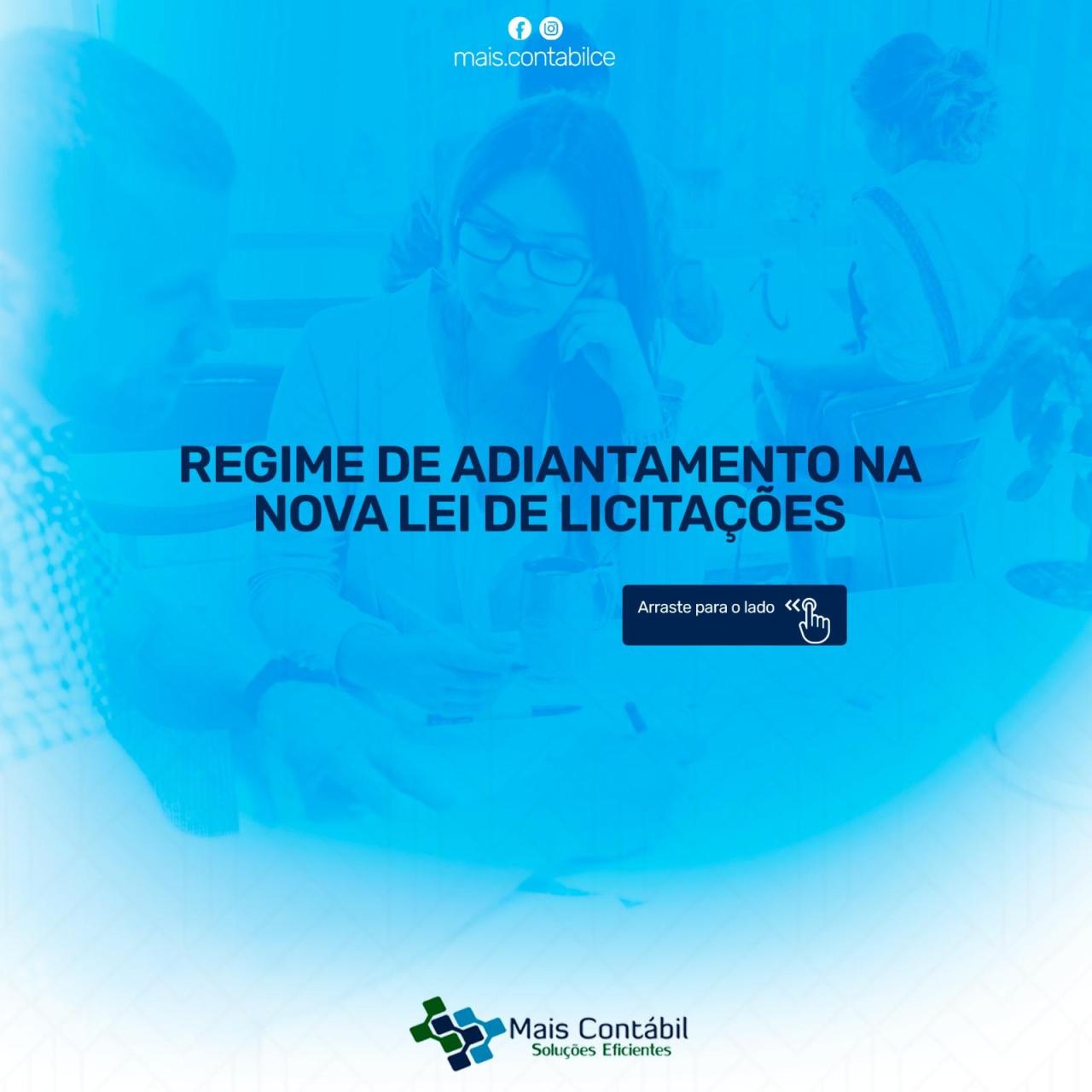 REGIME DE ADIANTAMENTO NA NOVA LEI DE LICITAÇÕES