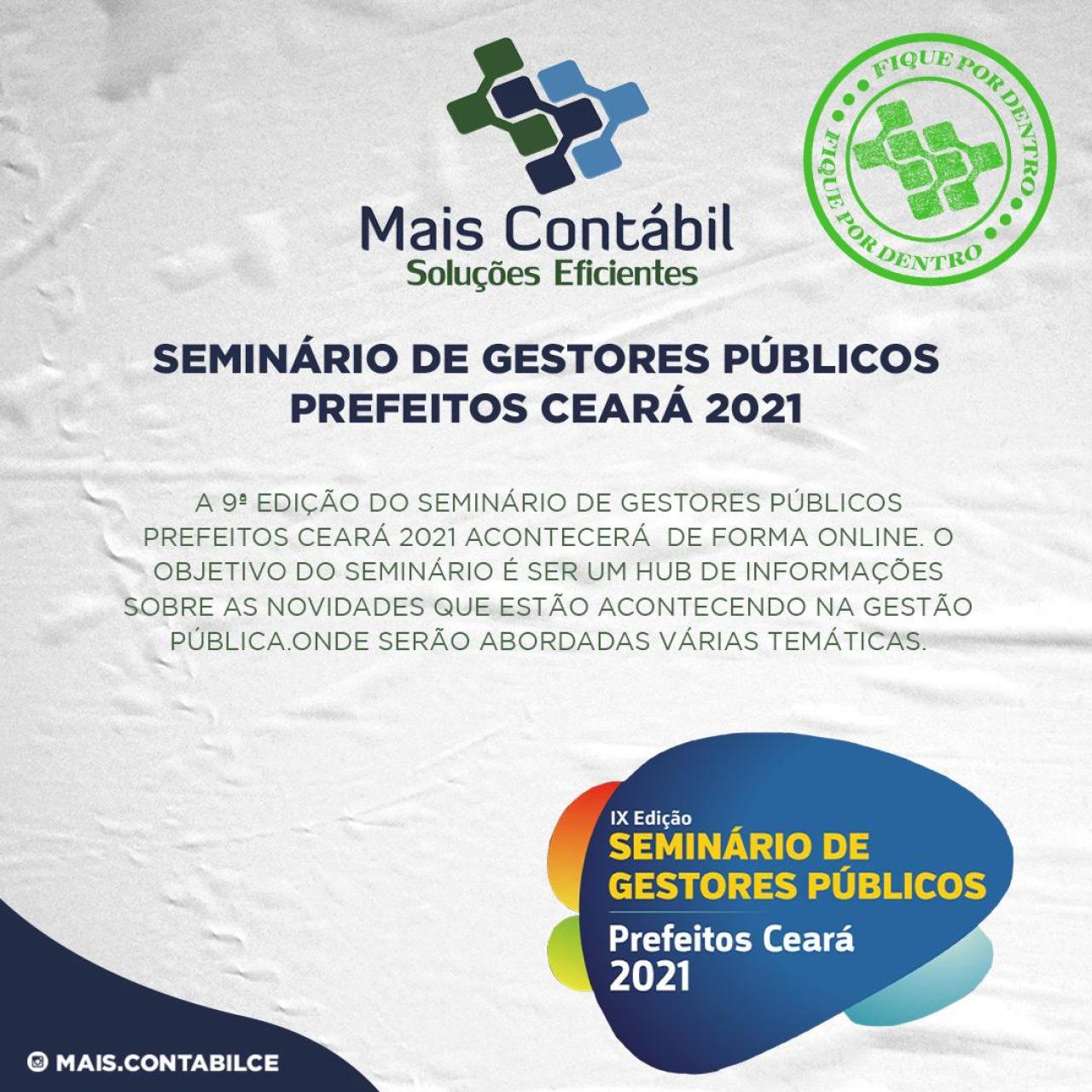 Seminário de Gestores Públicos l Prefeitos Ceará 2021